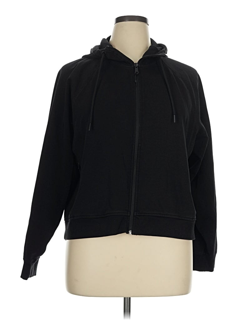 Pre-owned Active By Old Navy Zip Up Hoodie In Black