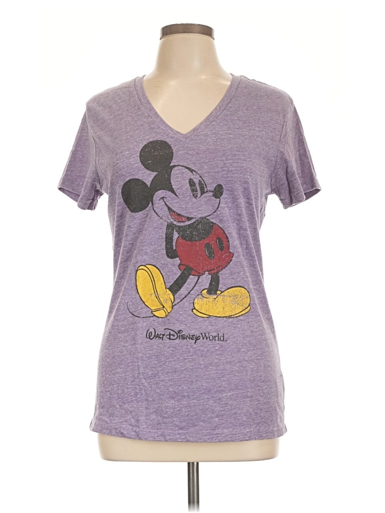 Pre-owned Disney Parks Short Sleeve T-shirt In Purple