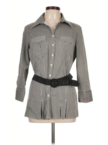 Signature by Larry Levine 3/4 Sleeve Button-Down Shirt (view 1)