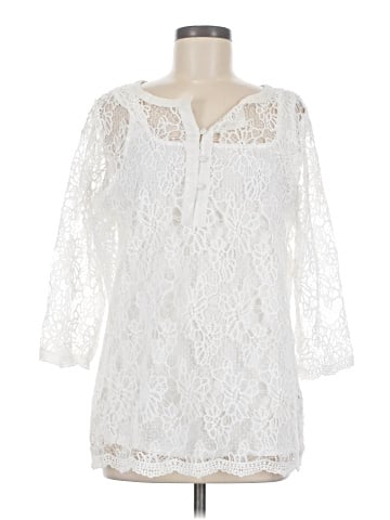 BEDFORD FAIR lifestyles 3/4 Sleeve Blouse (view 1)
