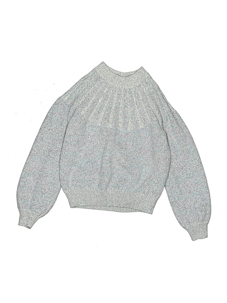 Pre-owned Crewcuts Kids' Pullover Sweater In Silver
