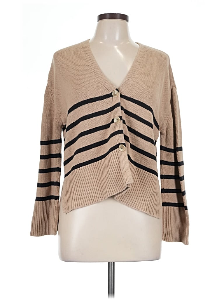 Pre-owned Moon & Madison Cardigan Sweater In Tan