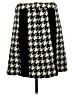 Nanette Lepore 100% Wool Houndstooth Black Wool Skirt Size 6 - photo 2