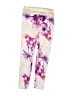 Justice Floral Ivory Active Pants Size 7 - 8 - photo 1