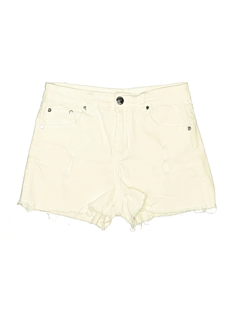 Pre-owned Elan Denim Shorts In White