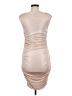 Express 100% Polyester Solid Tan Cocktail Dress Size M - photo 2