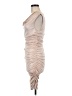 Express 100% Polyester Solid Tan Cocktail Dress Size M - photo 5