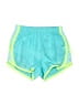Nike 100% Polyester Color Block Green Athletic Shorts Size 5 - photo 1