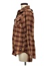 Rodeo Quincy Plaid Brown Long Sleeve Blouse Size M - photo 5