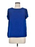 J. by J.Crew 100% Polyester Blue Short Sleeve Blouse Size 8 - photo 1