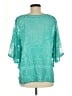 Assorted Brands 100% Polyester Teal 3/4 Sleeve Blouse Size M - photo 2
