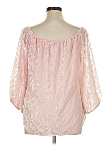 White House Black Market 3/4 Sleeve Blouse (view 2)