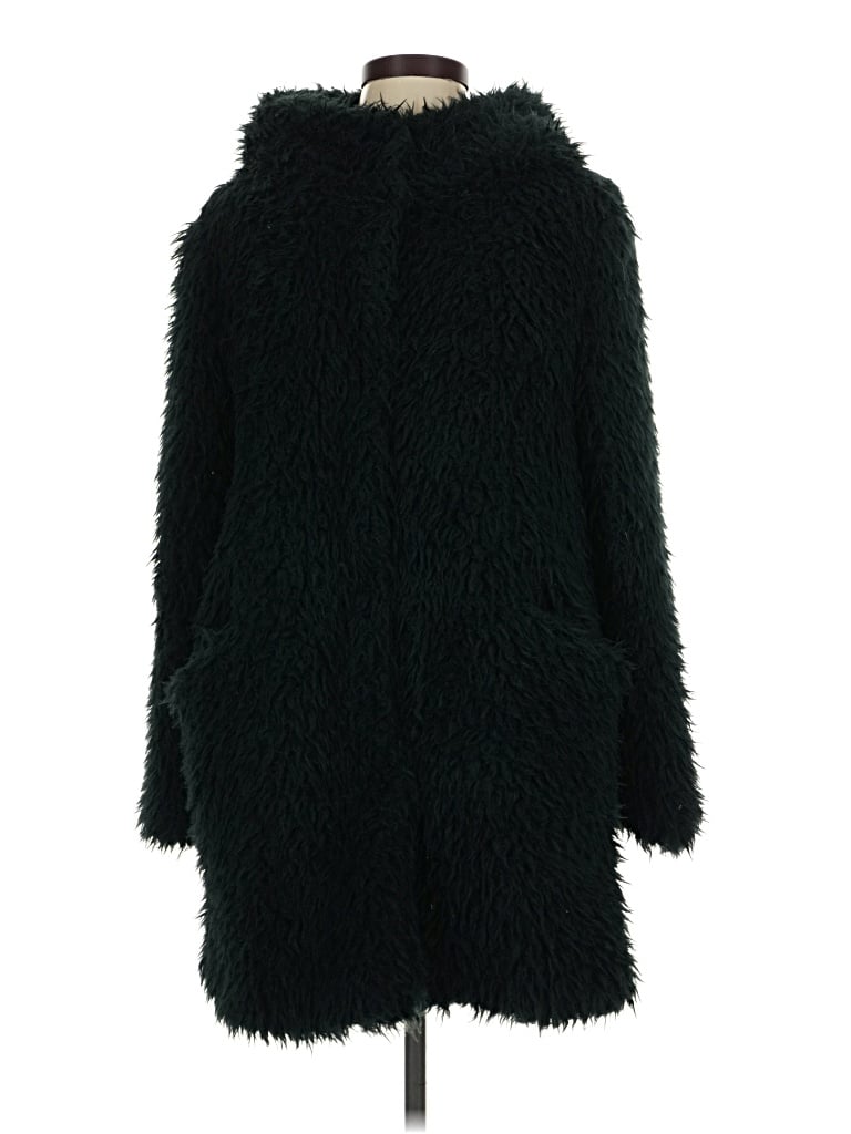 Pre-owned Zara Basic Coat In Green