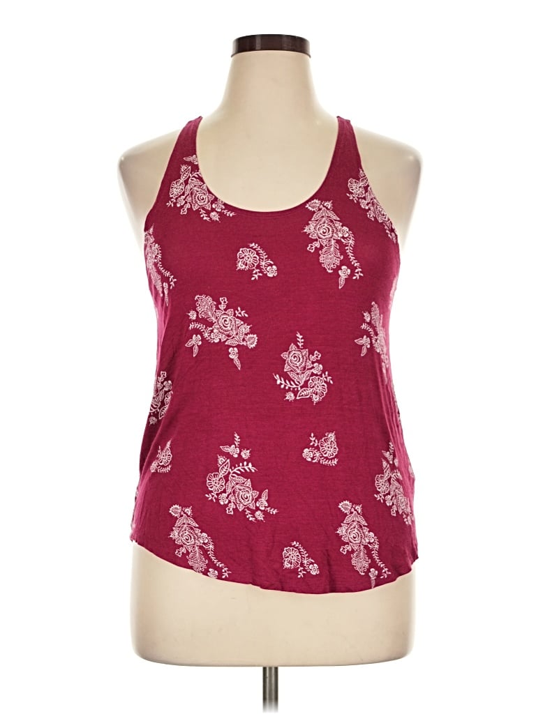 Pre-owned Mudd Tank Top Burgundy Halter Neckline Tops