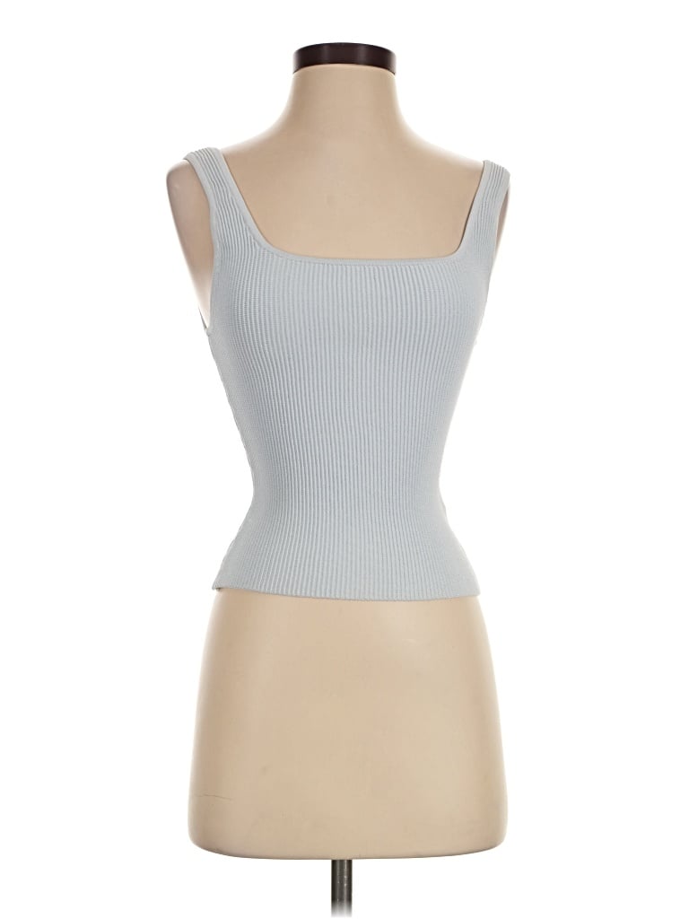 Pre-owned Babaton Tank Top Gray Strapless Neckline Tops
