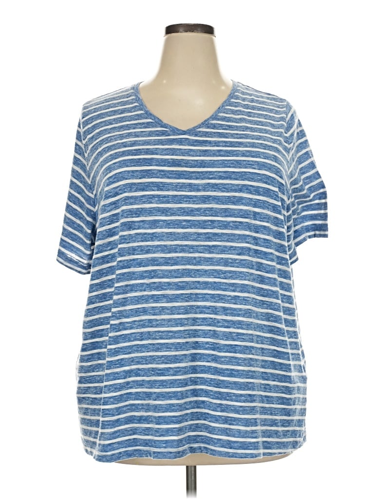 Pre-owned Catherines Short Sleeve T-shirt In Blue