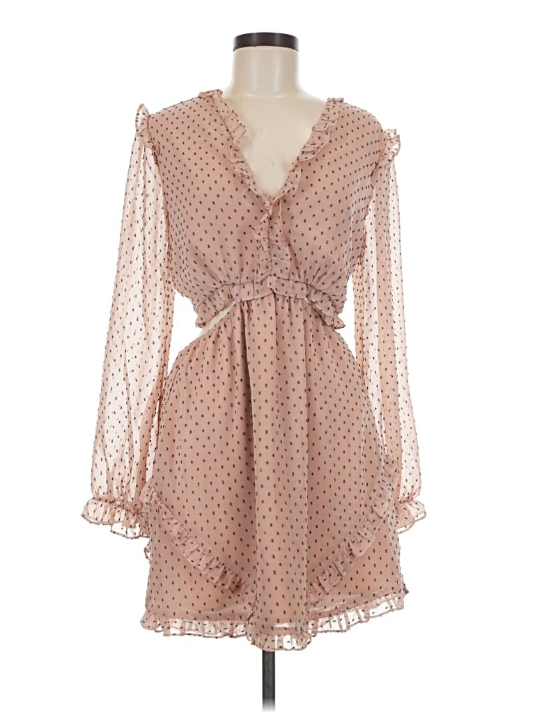 Pre-owned Wayf Cocktail Dress In Tan
