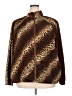 Teddi 100% Polyester Animal Print Brown Track Jacket Size 2X - photo 1