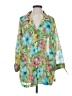 Cathy Daniels 100% Polyester Tropical Green 3/4 Sleeve Blouse Size 3X - photo 1