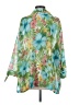 Cathy Daniels 100% Polyester Tropical Green 3/4 Sleeve Blouse Size 3X - photo 2