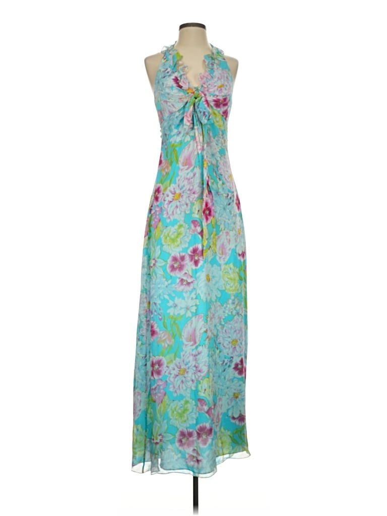 Pre-owned Kay Unger Casual Dress In Teal
