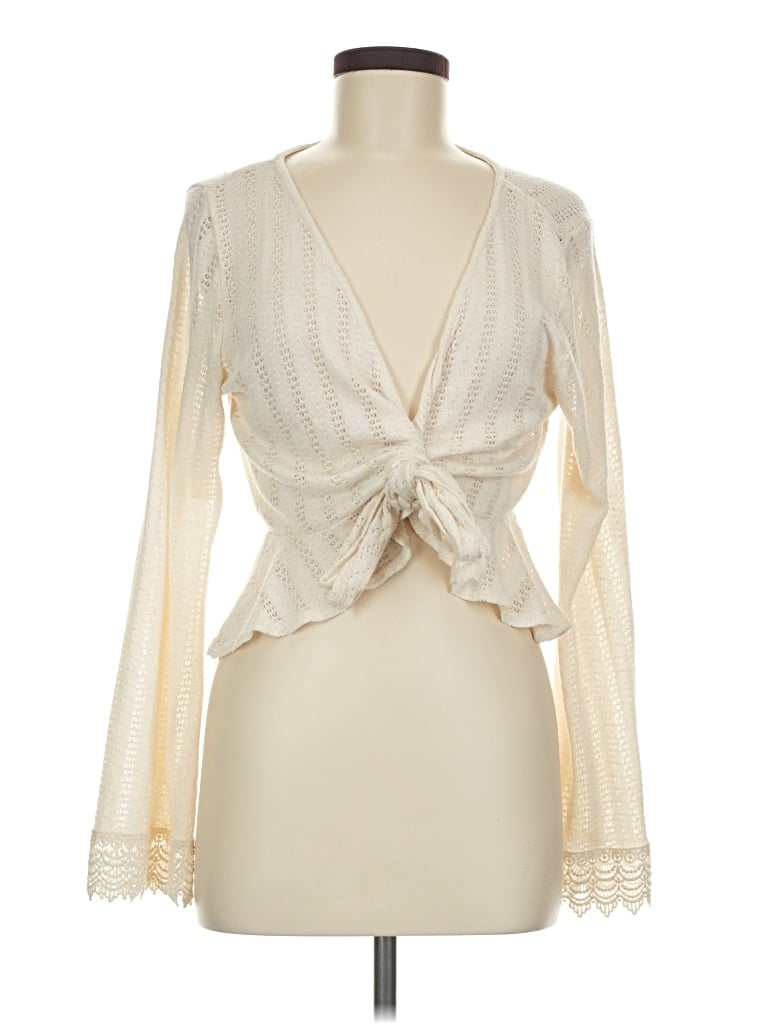 Pre-owned Altar'd State Cardigan Sweater In Ivory