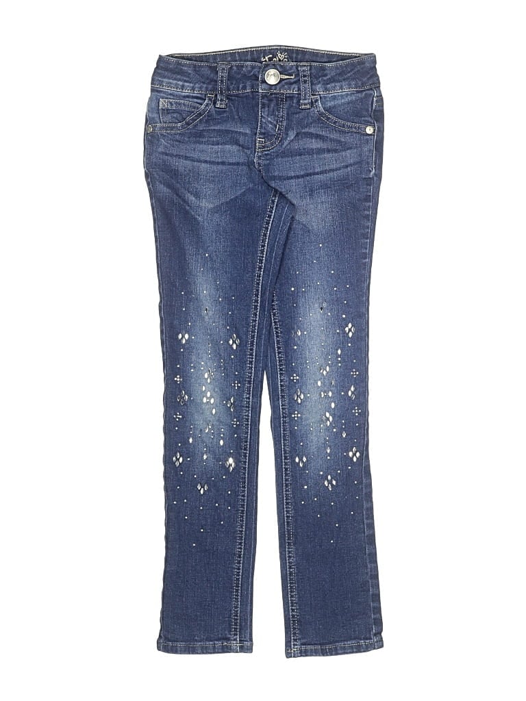 Pre-owned Justice Kids' Jeans In Blue
