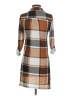 Love Plaid Brown 3/4 Sleeve Blouse Size S - photo 2
