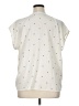 Lands' End 100% Polyester Stars Ivory Short Sleeve Blouse Size 16 - photo 2