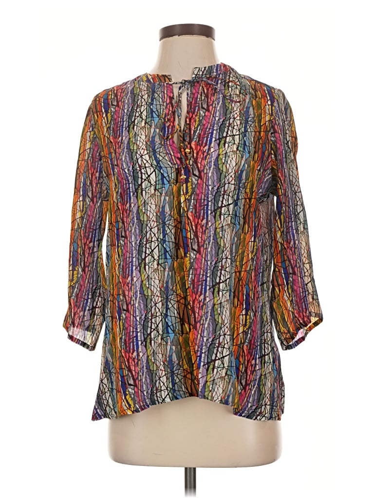 Pre-owned Apny 3/4 Sleeve Blouse In Gray