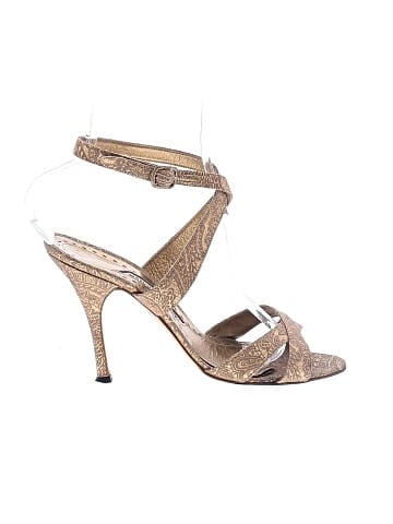 Manolo Blahnik Paisley Print Sandals (view 1)