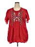 Johnny Was Red Short Sleeve Blouse Size 2X - photo 1