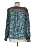 Ann Taylor LOFT 100% Polyester Paisley Teal Long Sleeve Blouse Size L - photo 1