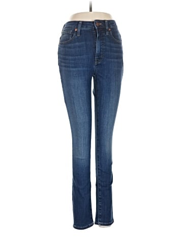 Madewell Curvy High-Rise Skinny Jeans in Sussex Wash: TENCEL&trade; Denim Edition (view 1)