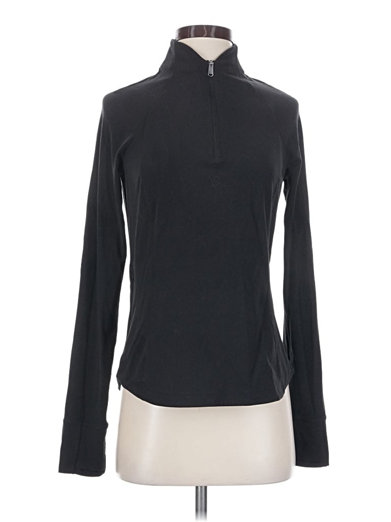 Pre-owned Athleta Fleece Jacket In Black