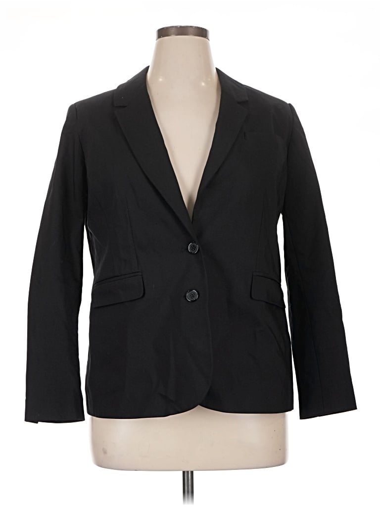Pre-owned Eloquii Blazer Jacket In Black