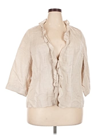 Lane Bryant 3/4 Sleeve Button-Down Shirt (view 1)