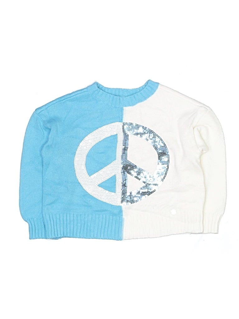 Pre-owned Justice Kids' Pullover Sweater In Blue