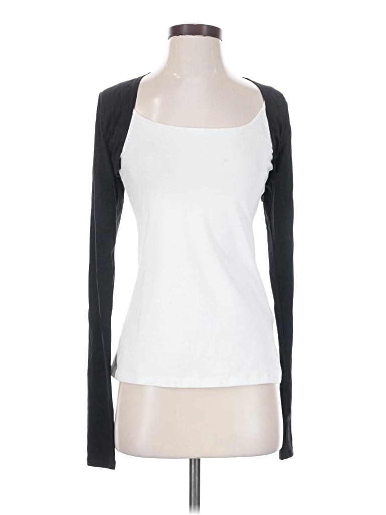 Mono B Long Sleeve Top Black Square Neckline Tops