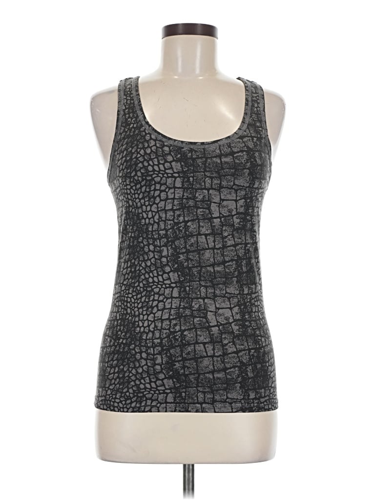Pre-owned Yummie Tank Top Silver Halter Neckline Tops