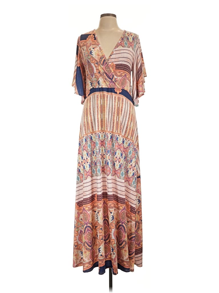 Pre-owned Go Couture Casual Dress In Orange