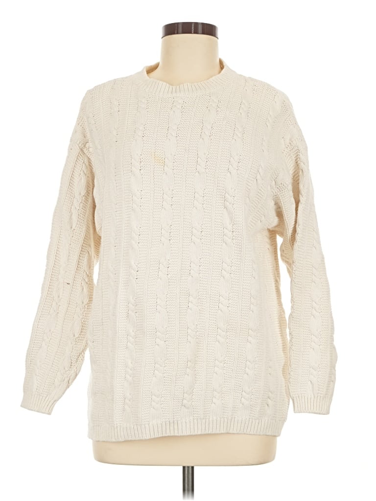Pre-owned Liz & Co. Pullover Sweater In Ivory
