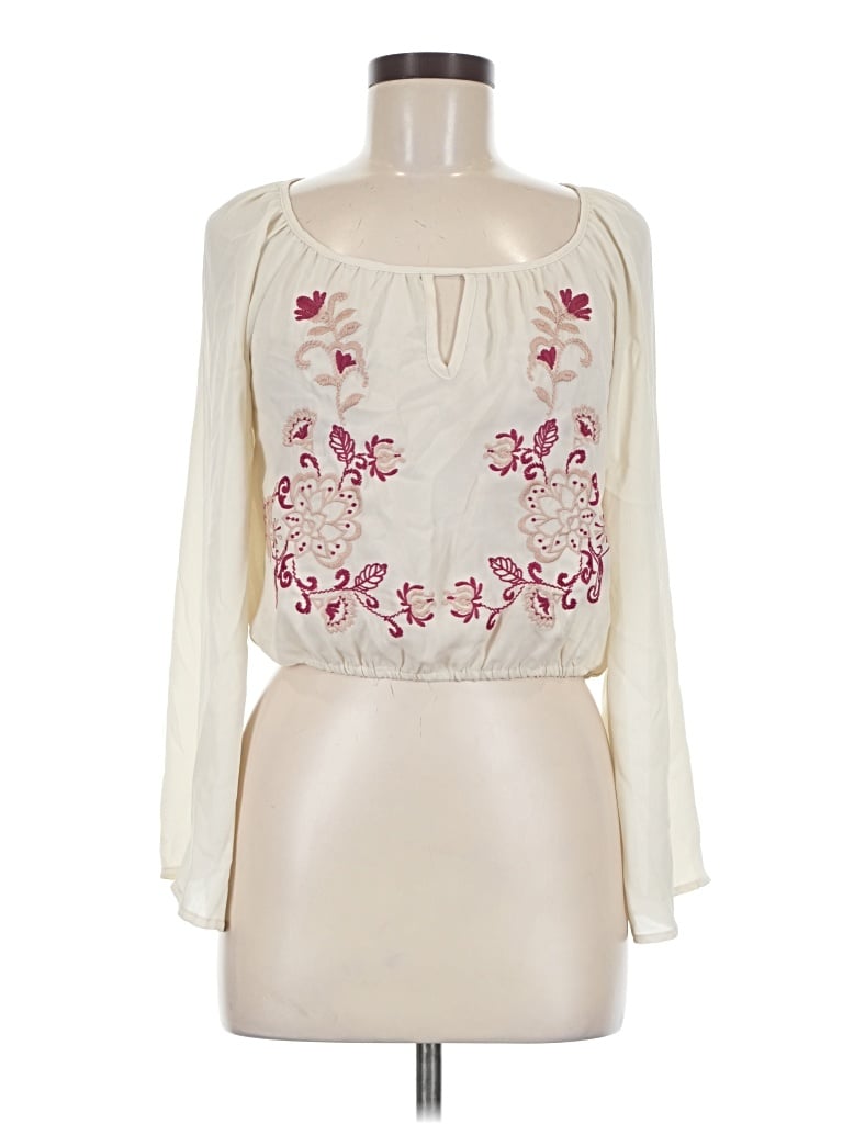 Pre-owned Jealous Tomato Long Sleeve Blouse In Ivory