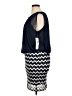 Perceptions 100% Polyester Chevron-herringbone Blue Casual Dress Size 14 - photo 5