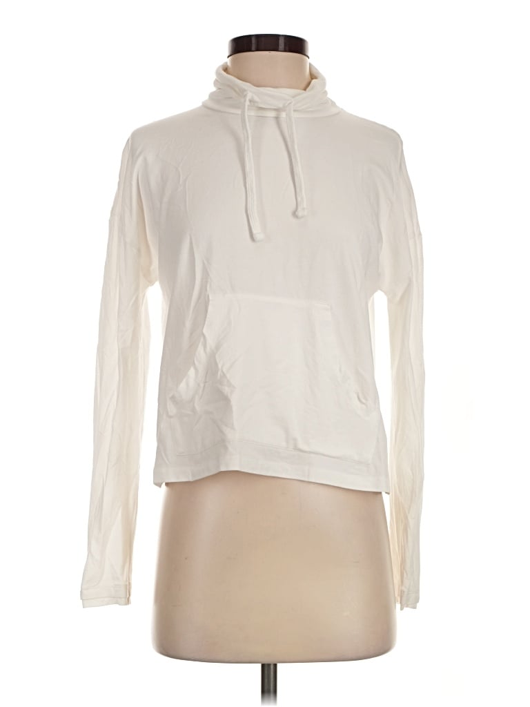 Pre-owned Coolibar Long Sleeve Turtleneck In Ivory