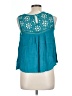Love J 100% Polyester Teal Sleeveless Blouse Size L - photo 2
