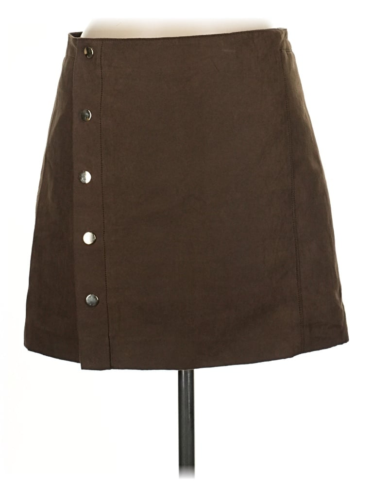 Pre-owned Zara Basic Casual Skirt In Brown