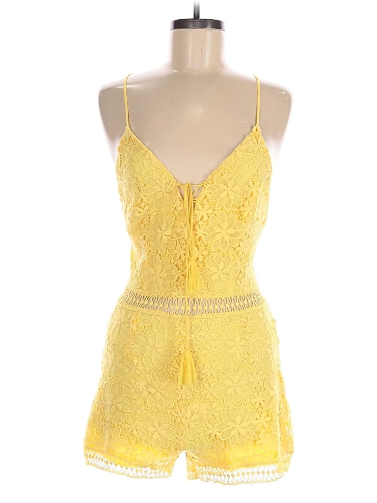 Pre-owned Papaya Romper In Yellow