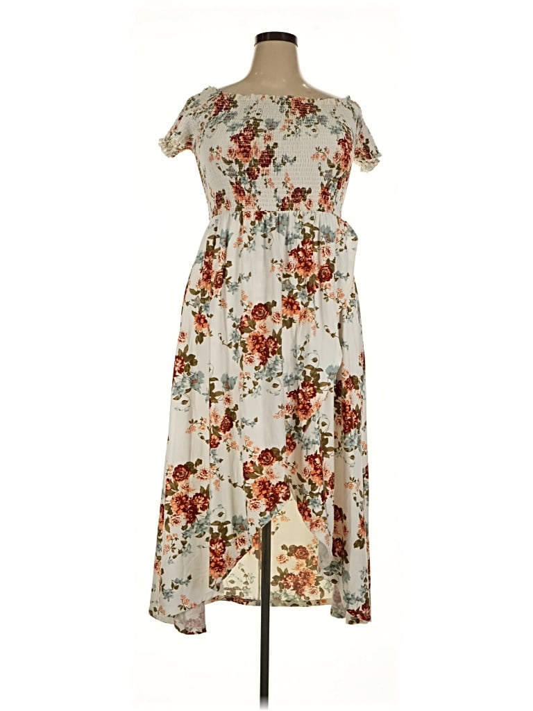 Pre-owned J For Justify Casual Dress In Ivory