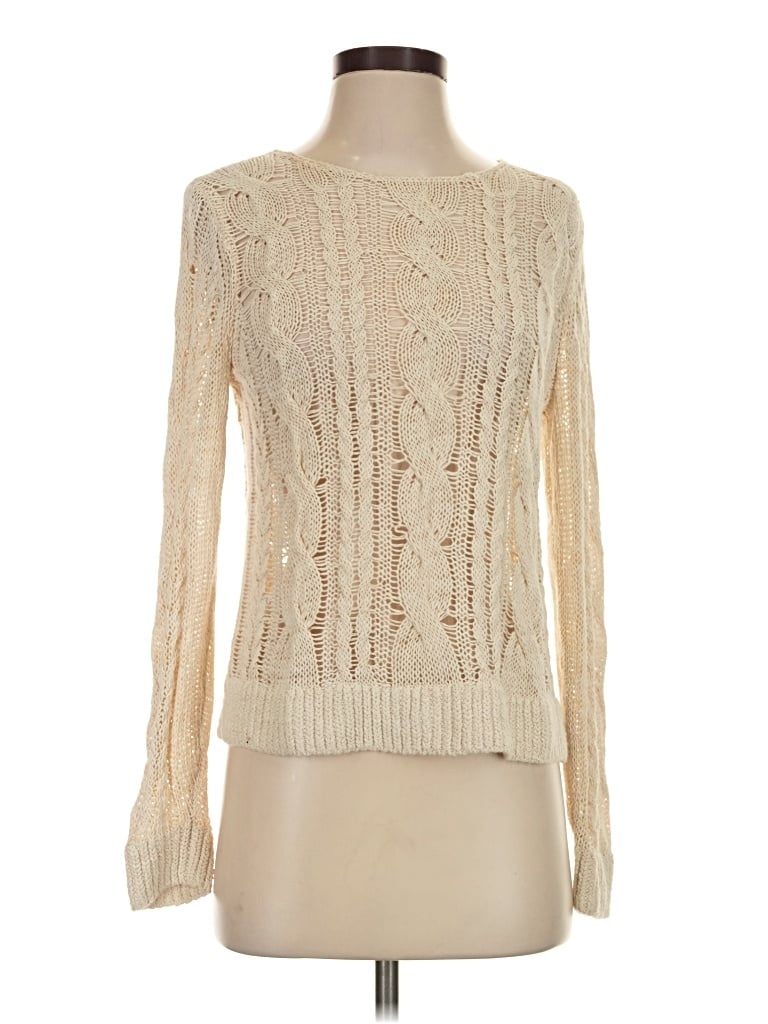 Pre-owned Garnet Hill Pullover Sweater In Ivory